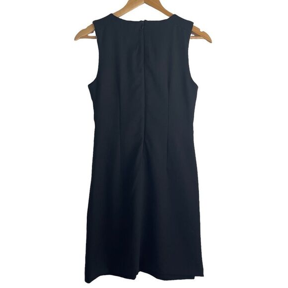 Juicy Couture Black Sleeveless V-Neck, Faux Wrap Sheath Dress Size Medium - Picture 2 of 5